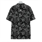 Black And White Owl Pattern Print Hawaiian Shirt