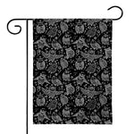 Black And White Owl Pattern Print House Flag