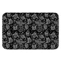 Black And White Owl Pattern Print Indoor Door Mat