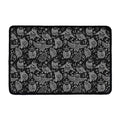 Black And White Owl Pattern Print Kitchen Mat