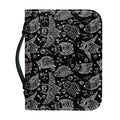 Black And White Owl Pattern Print Leather Bible Cover
