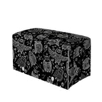 Black And White Owl Pattern Print Leather Tissue Box Cover