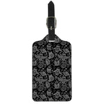 Black And White Owl Pattern Print Luggage Tag