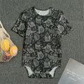 Black And White Owl Pattern Print Men's Bodysuit