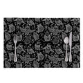 Black And White Owl Pattern Print Placemat