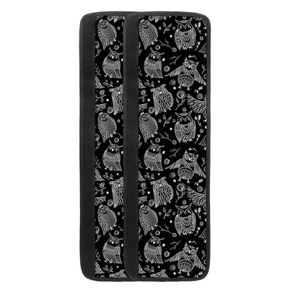 Black And White Owl Pattern Print Refrigerator Handle Covers