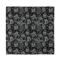 Black And White Owl Pattern Print Silk Bandana