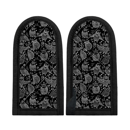 Black And White Owl Pattern Print Skillet Handle Cover