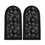 Black And White Owl Pattern Print Skillet Handle Cover