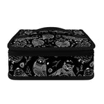 Black And White Owl Pattern Print Small Lunch Bag