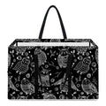 Black And White Owl Pattern Print Utility Tote Bag