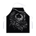 Black And White Owl Print Adjustable Apron
