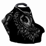 Black And White Owl Print Baby Seat Cover