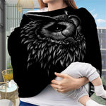 Black And White Owl Print Baby Seat Cover