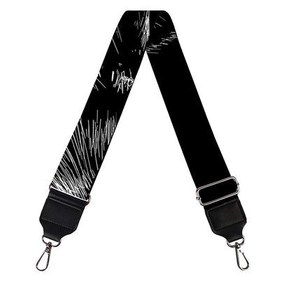 Black And White Owl Print Bag Strap