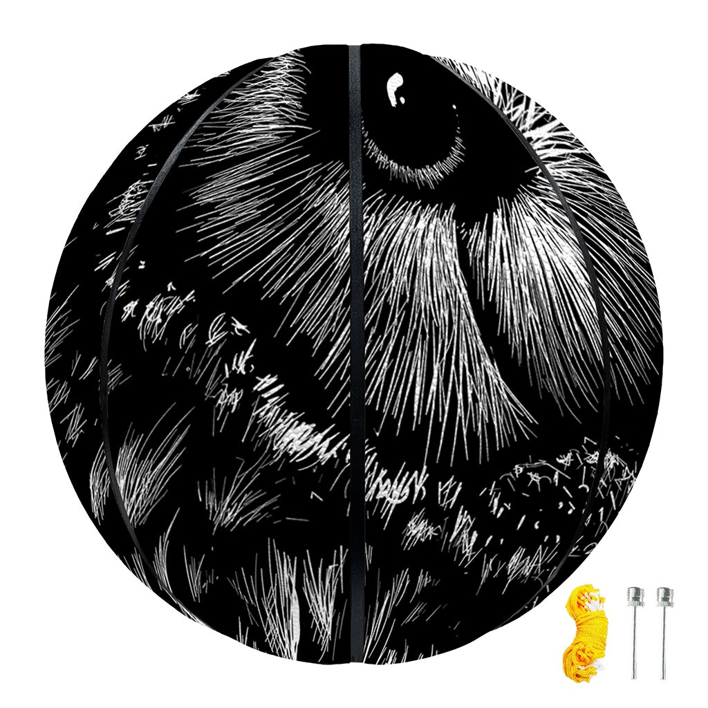 Black And White Owl Print Basketball