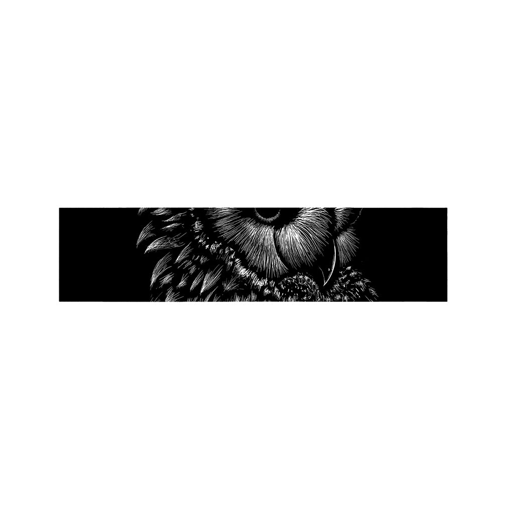 Black And White Owl Print Bed Runner