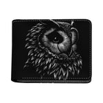Black And White Owl Print Bifold Wallet