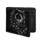 Black And White Owl Print Bifold Wallet
