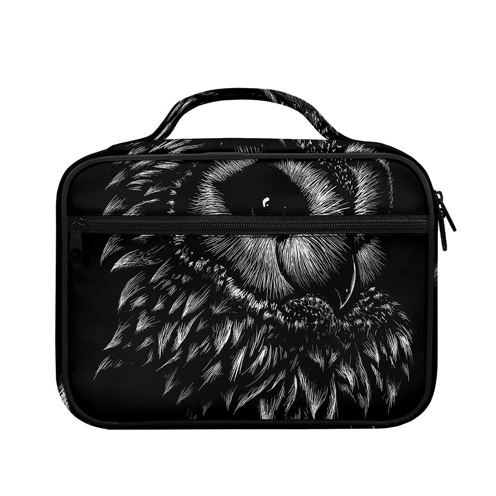 Black And White Owl Print Briefcase Bible Bag