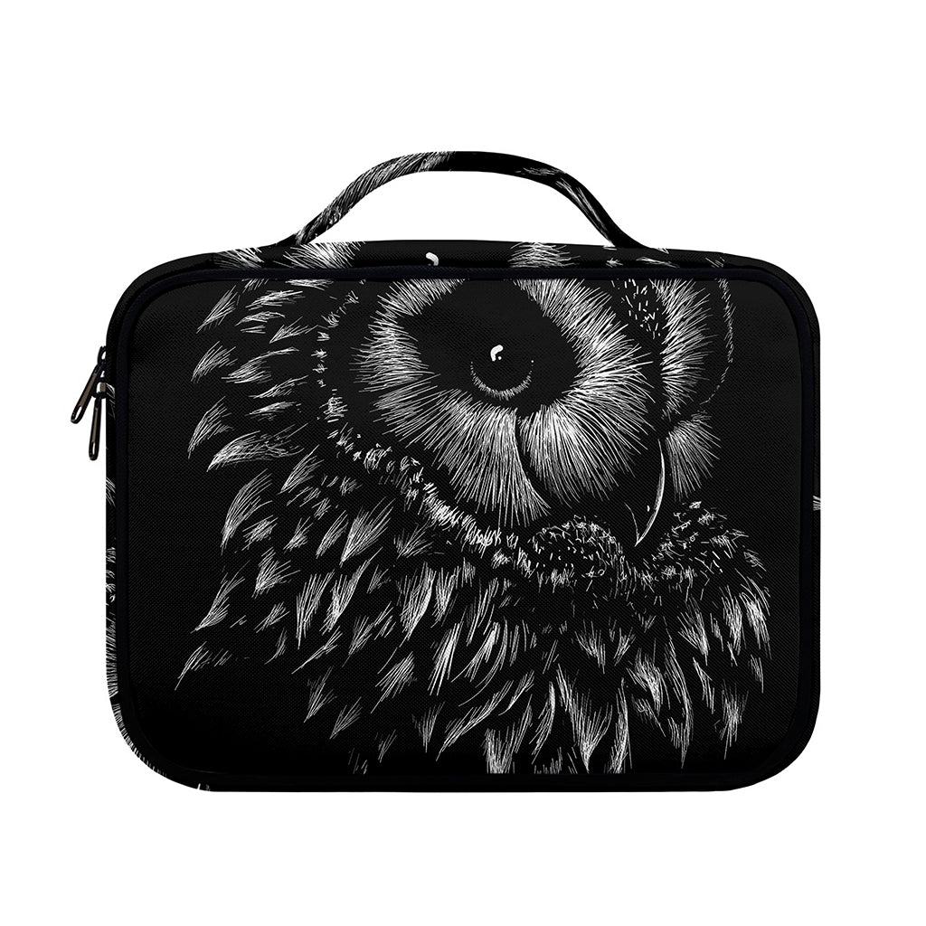 Black And White Owl Print Briefcase Bible Bag