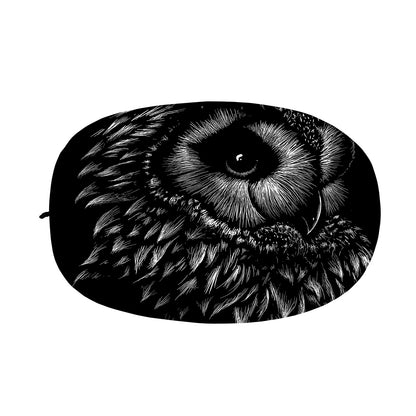 Black And White Owl Print Car Side Mirror Covers