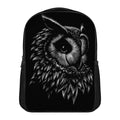 Black And White Owl Print Casual Backpack