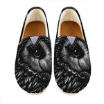 Black And White Owl Print Casual Shoes