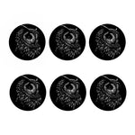 Black And White Owl Print Coaster Set
