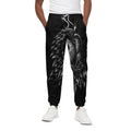 Black And White Owl Print Cotton Sweatpants