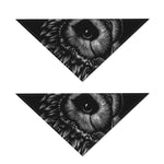 Black And White Owl Print Dog Bandana