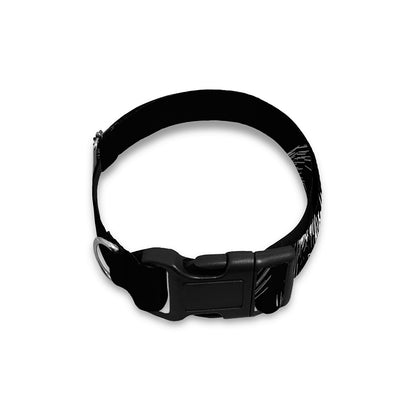 Black And White Owl Print Dog Collar