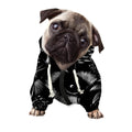 Black And White Owl Print Dog Zip Up Hoodie