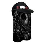 Black And White Owl Print Double Neoprene Wine Tote