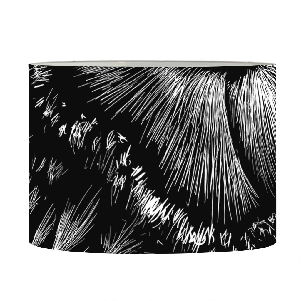 Black And White Owl Print Drum Lamp Shade