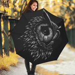 Black And White Owl Print Foldable Umbrella