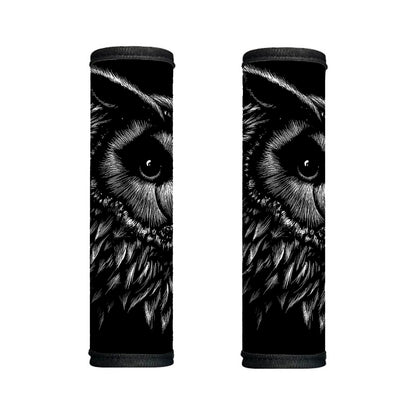 Black And White Owl Print Handle Covers