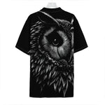 Black And White Owl Print Hawaiian Shirt