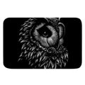 Black And White Owl Print Indoor Door Mat