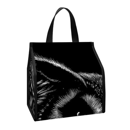 Black And White Owl Print Insulated Lunch Tote