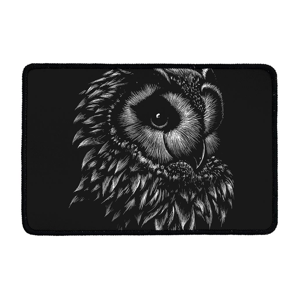 Black And White Owl Print Kitchen Mat
