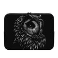 Black And White Owl Print Laptop Sleeve