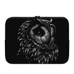 Black And White Owl Print Laptop Sleeve