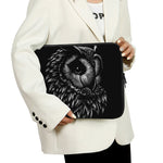 Black And White Owl Print Laptop Sleeve