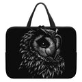 Black And White Owl Print Laptop Sleeve With Handle