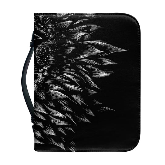 Black And White Owl Print Leather Bible Cover