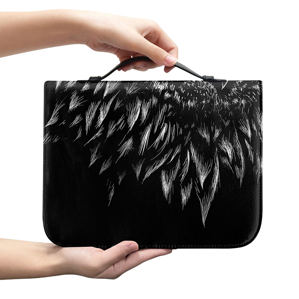 Black And White Owl Print Leather Bible Cover