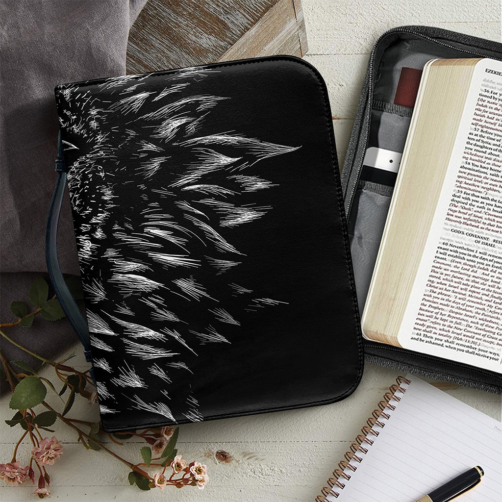 Black And White Owl Print Leather Bible Cover