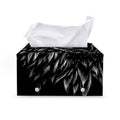 Black And White Owl Print Leather Tissue Box Cover