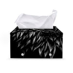 Black And White Owl Print Leather Tissue Box Cover